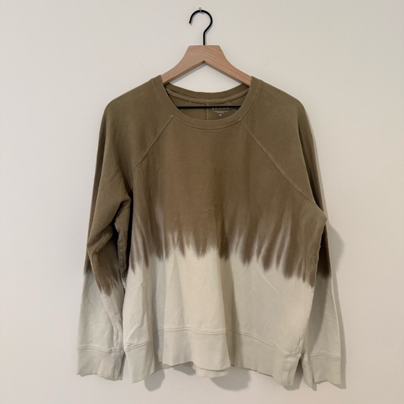 [Athleta] Sundown Dip Dye Sweatshirt in Shadow Olive Size 1X - Picture 4 of 10